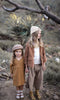 US stockist of Luca the Label earth cotton gauze long sleeve Aaylah dress.  