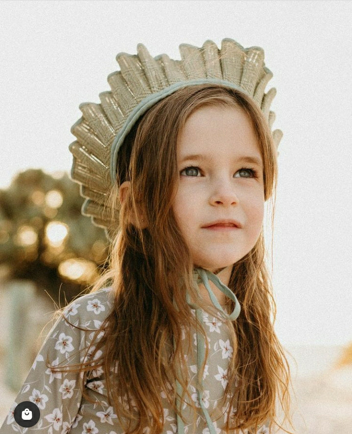 US stockist of Sukoo the Label's long sleeve Belle Rash Top. Made from UPF 50 + Repreve fabric with an all over floral print and invisible zip at back.  Pairs with frill bottoms, sold seperately.