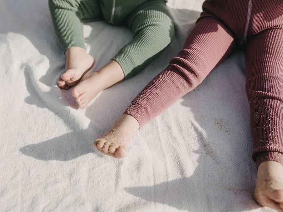 US stockist of Silly Silas' footless cotton tights in Acai Smoothie