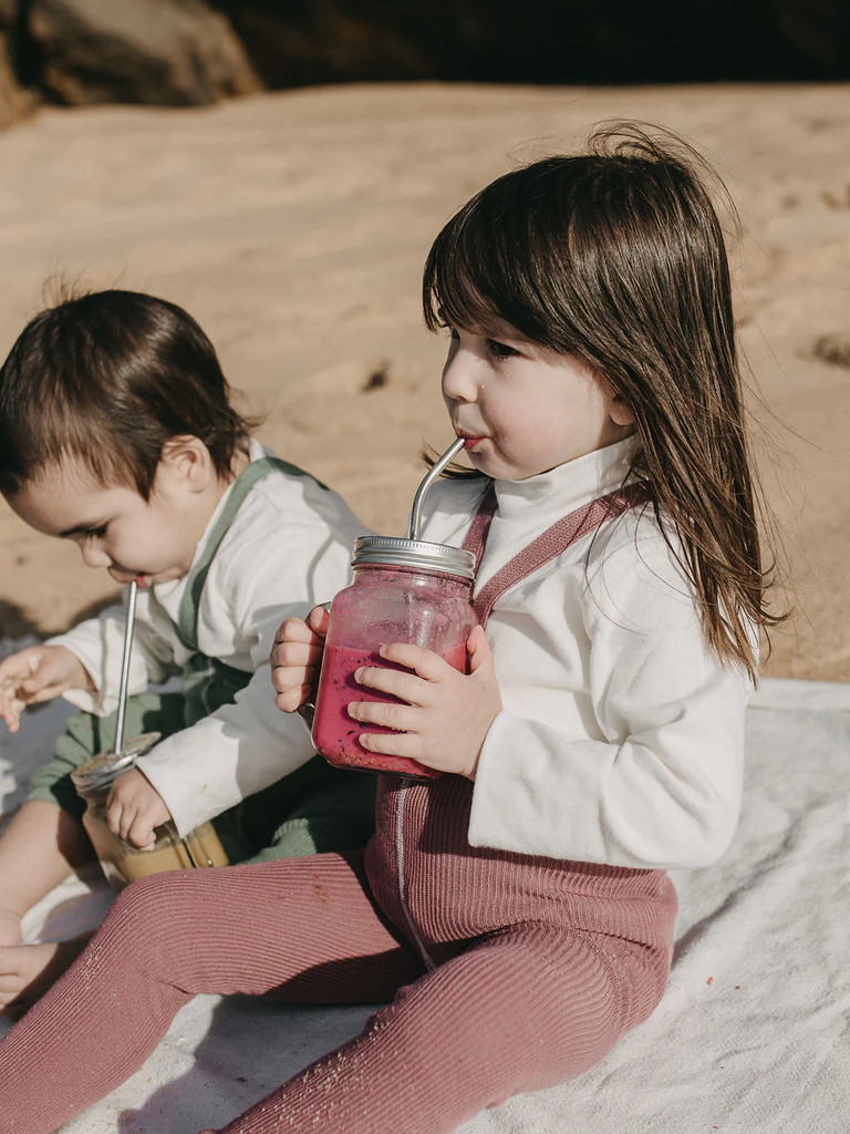 US stockist of Silly Silas' footless cotton tights in Acai Smoothie