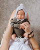 US stockist of Snuggle Hunny Kids grey merino wool bonnet and bootie set
