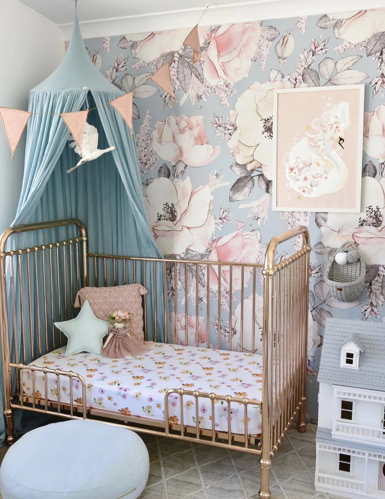 US stockist of Snuggle Hunny Kids Poppy crib sheet