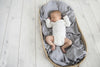 US stockist of Snuggle Hunny Kids storm grey organic muslin wrap