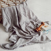 US stockist of Snuggle Hunny Kids storm grey organic muslin wrap