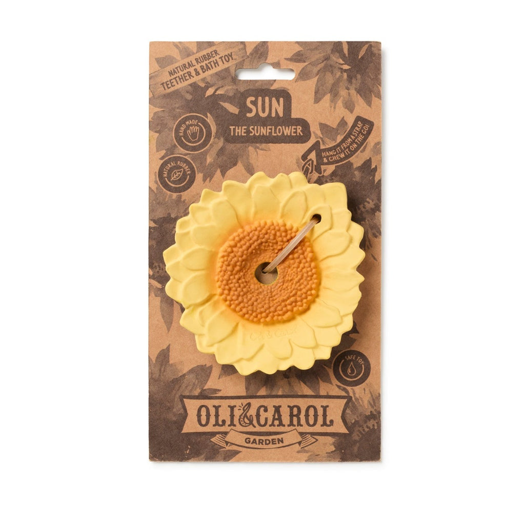 US stockist of Oli & Carol's Sun the Sunflower rubber teether