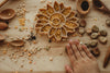 US stockist of Kinfolk Pantry's, non toxic, large Sunflower Eco Cutter.  Made from recycled wood mill sawdust and plant based biodegradable plastic.  Made for cookie or play dough.