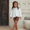 US stockist of Illoura the Label's Rumi Rib Knit Shorts in Coco.