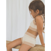 US stockist of Illoura the Label's 2Pc Chunky Knit set.  Made from 100% cotton in a neutral color with contrasting Apricot ribbed trim.