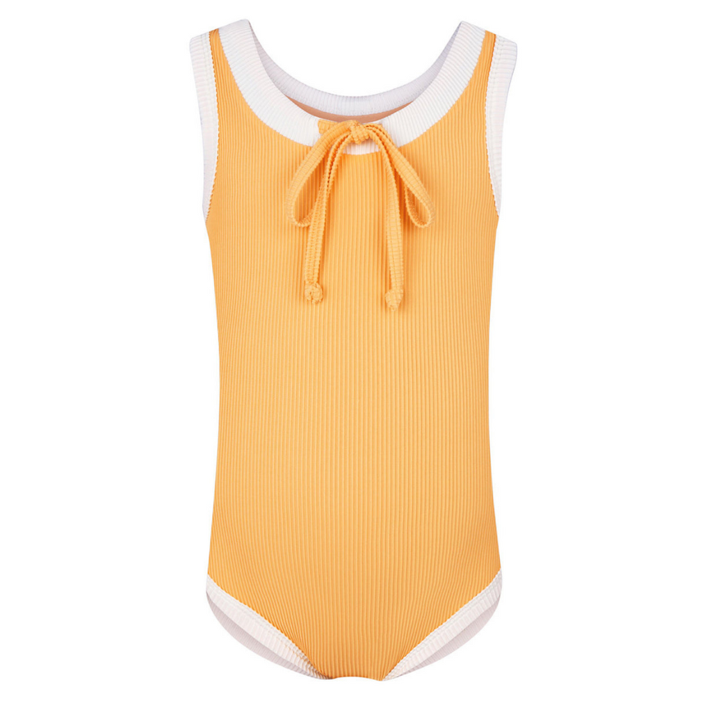 US stockist of Zulu & Zephyr's Mini Rib Onepiece swimsuit in Mango
