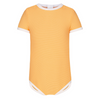 US stockist of Zulu & Zephyr's Mini Rib Short Sleeve Onesie in Mango