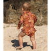 US stockist of Salty Swimwear's long sleeve rashsuit in In Bloom Tuscan.  Made from UPF 50+ Repreve fabric.