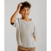 US stockist of Illoura the Label's short sleeve, cotton rib essential knit tee in Powder Blue.