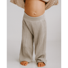 US stockist of Illoura the Label's 3/4 length rib essential knit pants in Powder Blue.  Made from cotton with a slight flare.