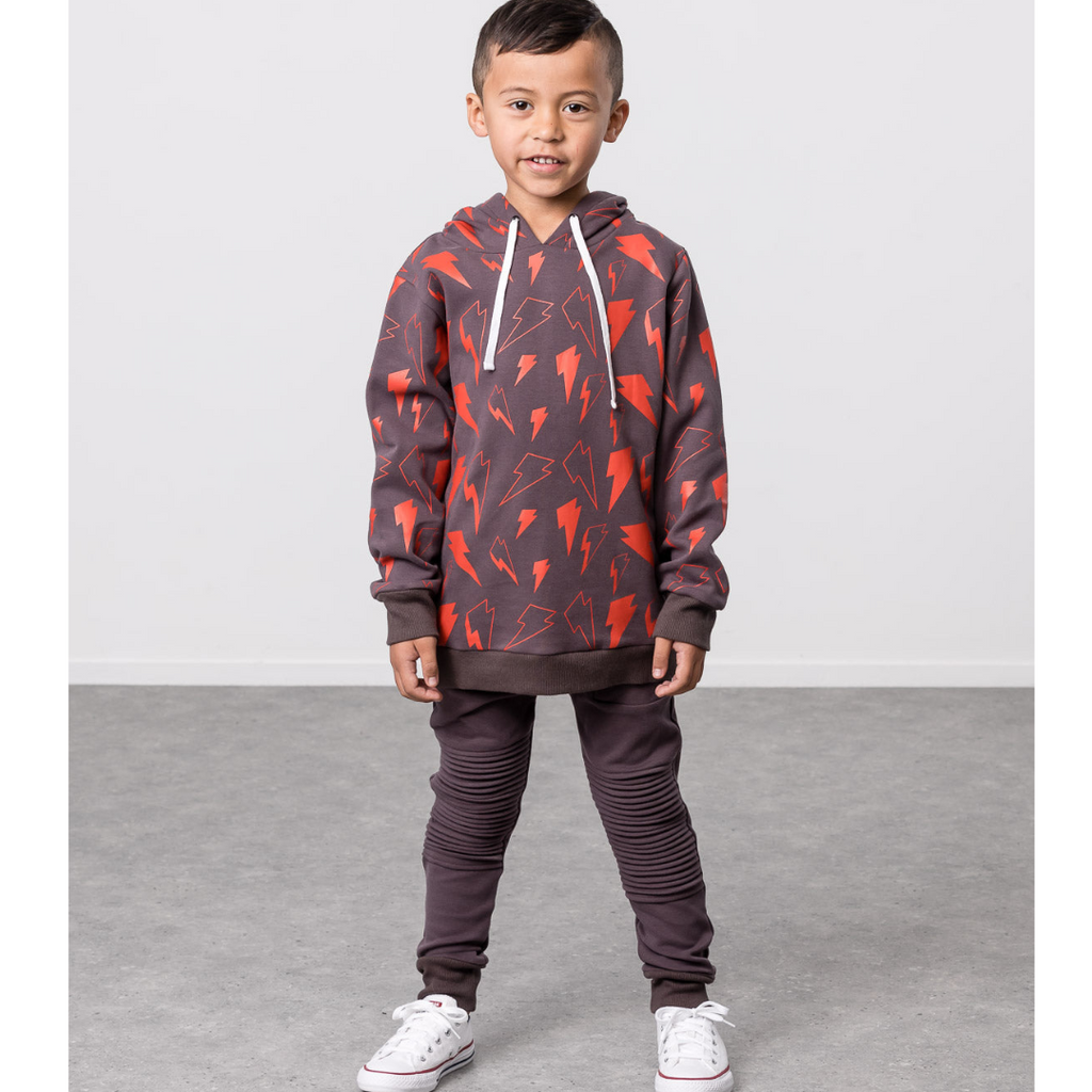 US stockist of Radicool Kids Bolt Hood in Charcoal.