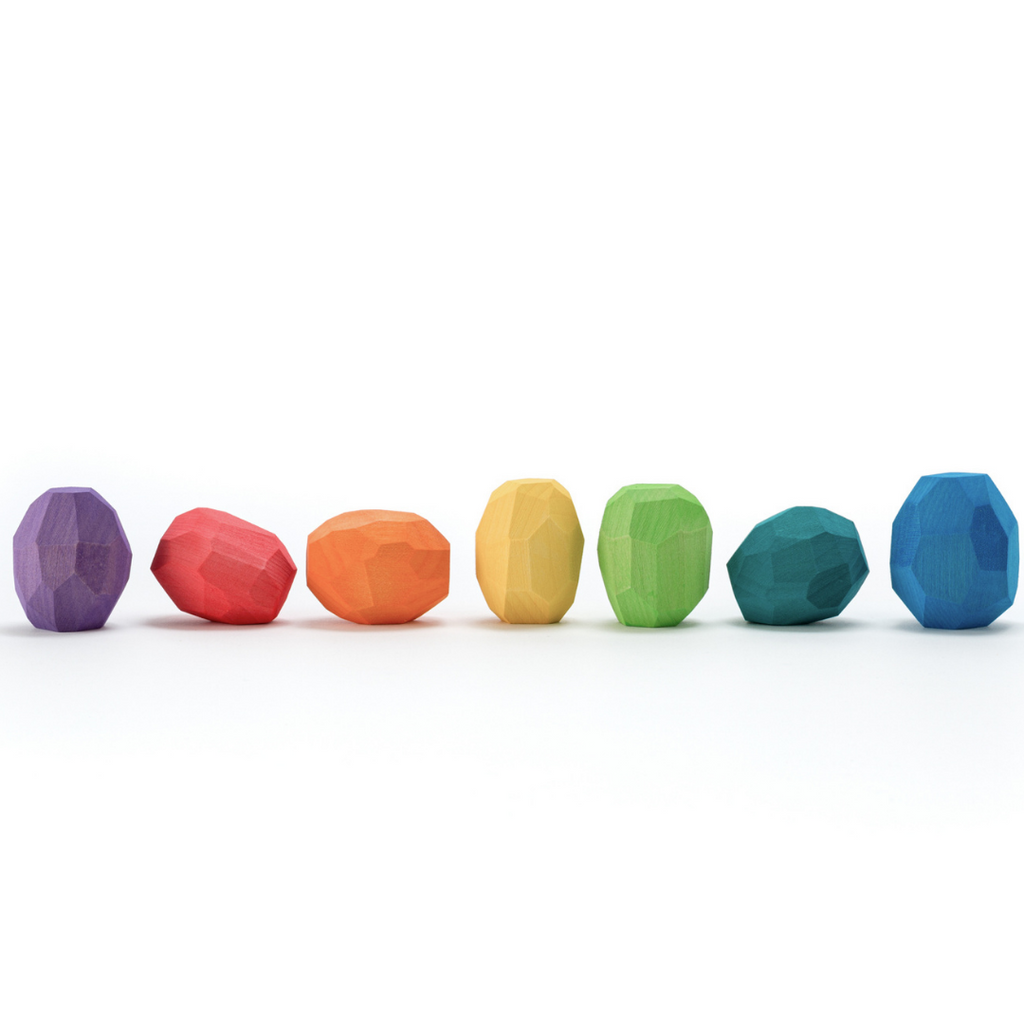 US stockist of Ocamora's set of 7 wooden rainbow Teniques.
