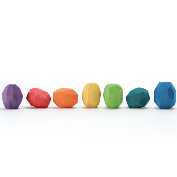 US stockist of Ocamora's set of 7 wooden rainbow Teniques.