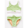 US stockist of Zulu & Zephyr's Mini Band Bikini in Marine.  Made from sustainable ECONYL UPF 50+ fabric.  Features contrasting rib binds, drawstring on top and waist of bottoms.  Fully lined.