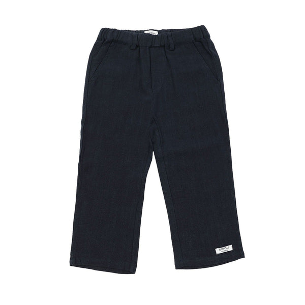 US stockist of Donsje's linen blend, Dado trousers in Faded Marine.