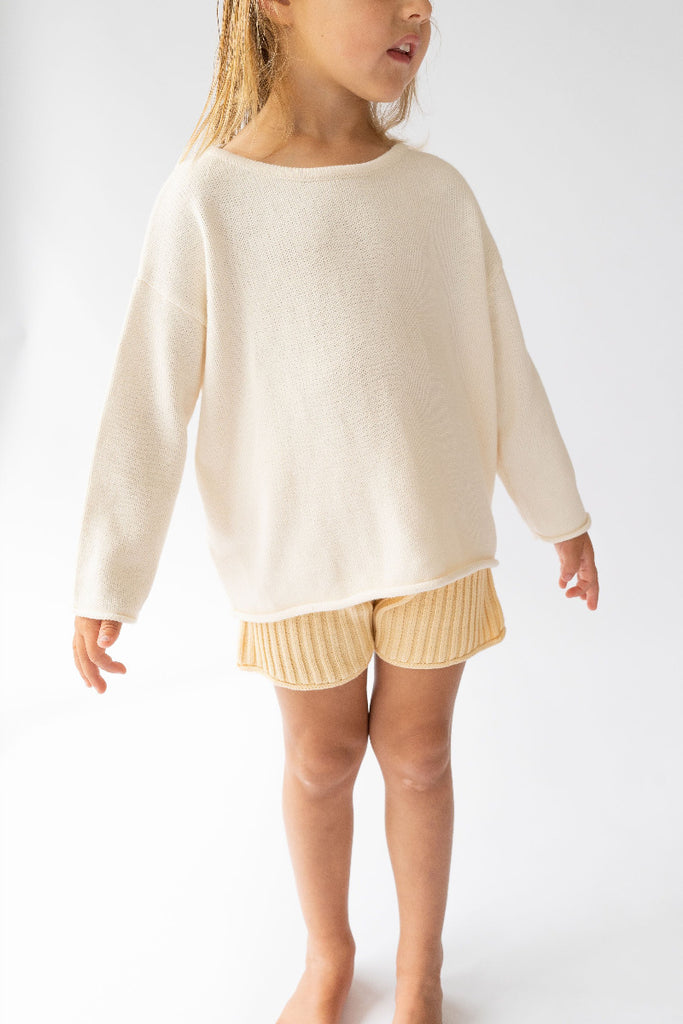 US stockist of Illoura the Label's essential knit sweater in Vanilla