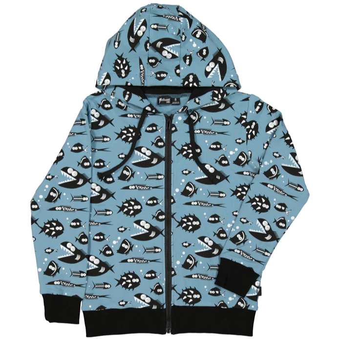 US stockist of Radicool Kids Weird Fish Zip Hooded Jacket