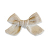 US stockist of Josie Joan's Wendy classic bow clip.  Made from cotton/linen in a neutral off white shade.