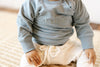 US stockist of Two Darling's cotton "Darling" sweatshirt in steel blue.