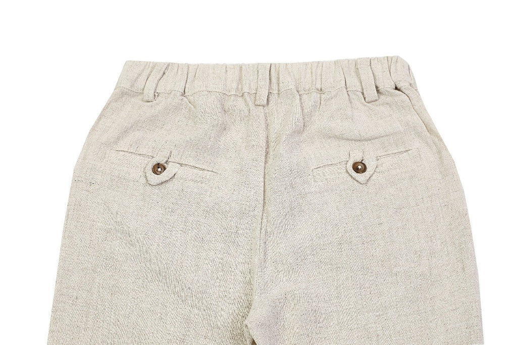 US stockist of Donsje's linen blend, Dado trousers in Natural Melange.