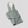 US stockist of Five O' Six's organic cotton, gender neutral hooded sweatshirt in Slate.  Features sherpa lined hooded for added warmth and comfort.