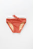 US stockist of Zulu & Zephyr's Mini Band Bikini in Plum.  Made from sustainable ECONYL UPF 50+ fabric.  Features contrasting rib binds, drawstring on top and waist of bottoms.  Fully lined.