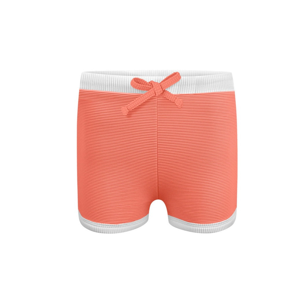 US stockist of Zulu & Zephyr's Mini Rib Surf Short in Papaya