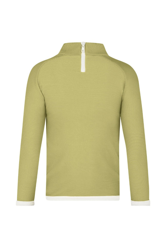 US stockist of Zulu & Zephyr's gender neutral, UPF 50+, long sleeve Avocado Mini rib rash top.