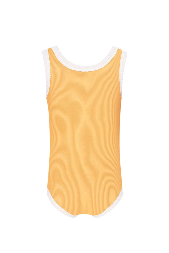US stockist of Zulu & Zephyr's Mini Rib Onepiece swimsuit in Mango