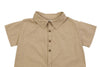 US stockist of Donsje's handmade, gender neutral Aspen Jumpsuit in Khaki.