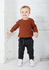 US stockist of Miann & Co's gender neutral charcoal baby knit pants. Made from 100% cotton with functional drawstring, pockets and ribbed cuffs.