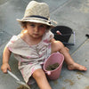 US stockist of Scrunch's dusty rose bucket.  Made from non-toxic, food grade silicone with a rope handle.