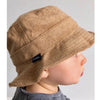 US stockist of Fini the Label's tan bucket hat made from soft terry towelling fabric.