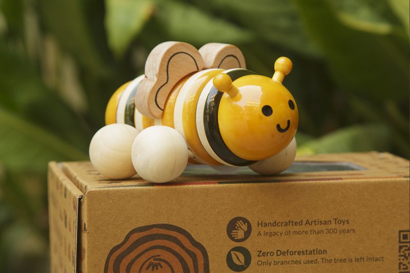 US stockist of Fair & Green's Build A Bee handmade wooden toy 