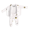 US stockist of Bonsie's Bees & Honey footed romper.