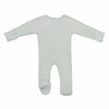 Stockist of Bonsie's rayon blend avocado green footie.  Top section has velcro wrap body which can be undone for skin to skin contact.  Elastic waist that can be pulled down for easy diaper changes. 