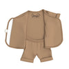 Stockist of Bonsie's short sleeve kimono romper in Mocha.