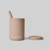 US stockist of Foxx & Willow's Cinnamon silicone Your Cup + Straw.  Made from food grade BPA free silicone and can hold just over 6oz.  Dishwasher and microwave safe; does not promote the growth of mold and bacteria.