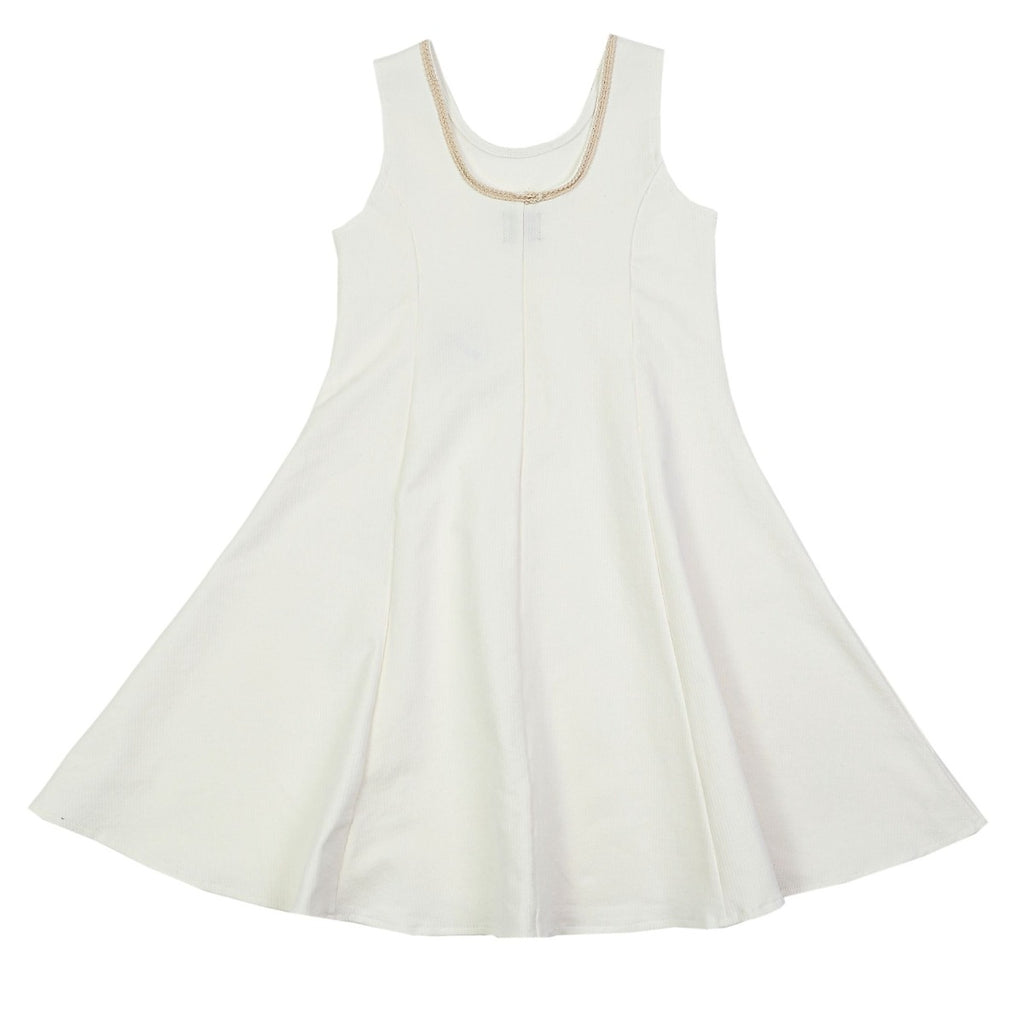 US stockist of Donsje's sleeveless Sassie Dress in Off White.