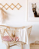 US stockist of Snuggle Hunny Kid's Daisy stretch cotton jersey bassinet sheet. Dusky pink color with white daisy print which can also be used as a changing mat cover.