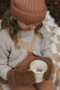 US stockist of Silly Silas' gender neutral, Wooly Footless tights in Cappuccino Brown.