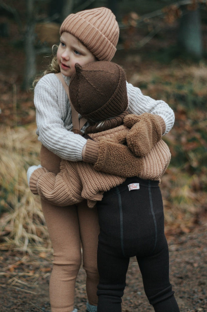 US stockist of Silly Silas' gender neutral, Wooly Footless Tights in Espresso Brown.