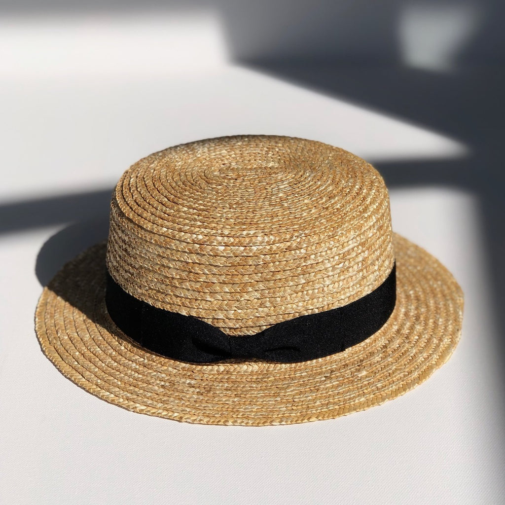 US stockist of Fini the Label's gender neutral, children's straw boater hat.