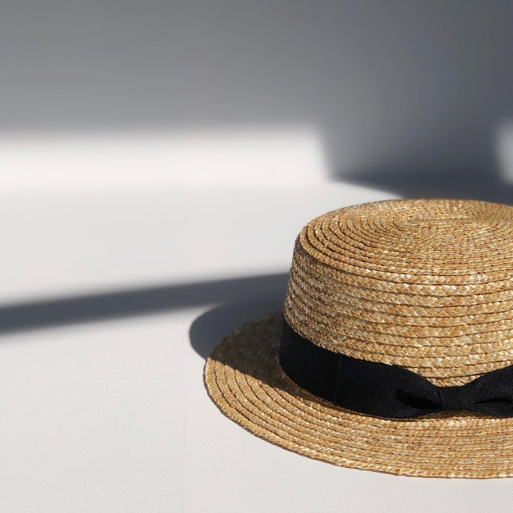 US stockist of Fini the Label's gender neutral, children's straw boater hat.