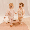 US stockist of India & Grace's gender neutral, organic cotton tracksuit in Dino Terrazzo.
