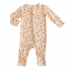US stockist of India & Grace's gender neutral, organic bamboo zip suit in Dino Terrazzo.