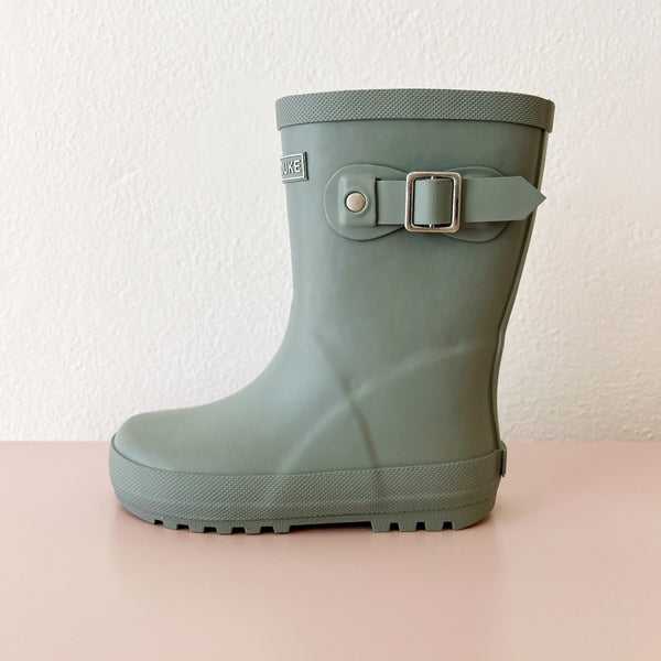 US stockist of Hubble & Duke's handmade, natural rubber rainboot in Stormy Blue.